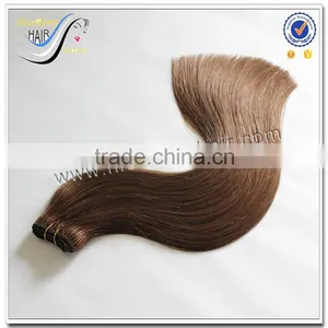 Top Quality Fast Delivery Wholesale Double Drawn Hair Machine Weft Silky Straight 100% Virgin Human Hair Weave thumbnail-1