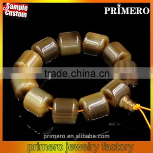 Imitate Authentic Natural Ox Horn Bracelets Strand Bracelet Bead Size 20MM High Quality thumbnail-1