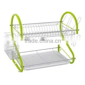 Reasonable Price Two Tier Metal Wire Dish Drying Rack thumbnail-1