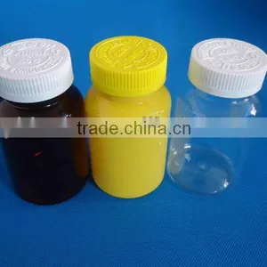250cc Plastic PET Clear Vitamin Bottle With Children Resistant Cap( for Pills, Capsule, Solid Powder) thumbnail-1