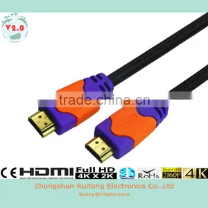V2.0 Orange High Speed HDMI Cable With Ethernet and Gold Connector Support 3D and 4K From 0.5-100m thumbnail-3