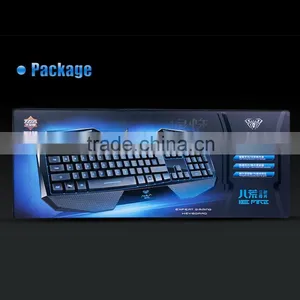 2015 New LED Illuminated Ergonomic Gaming Keyboard USB Multimedia Backlight Backlit Ultra-thin Keyboard thumbnail-6