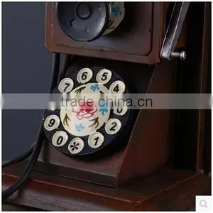 Retro Antique Iron Craft Artificial Telephone Home Decoration Supplier's Choice thumbnail-5