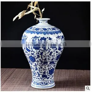 Jingdezhen China Antique Blue and White Custom Made Flower Vase for Wholesale Supplier's Choice thumbnail-4