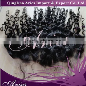 7A Peruvian Virgin Hair Loose Wave Lace Frontal Closure 13"*4" Bleach Knots Cheap Full Lace Frontal Piece With Baby Hair thumbnail-3