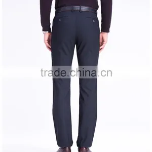Navy Color Cotton Polyester Spandex Casual Pants Stretch Twill Mens Pants With Jet Pockets thumbnail-2