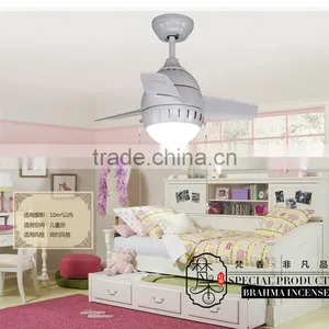 Modern Mini Iron Fan Glass Shade Ceiling Fans thumbnail-2
