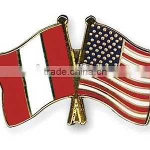 Wholesale Colorful Soft Enamel Pin / Cross Flag Pin Badges thumbnail-1