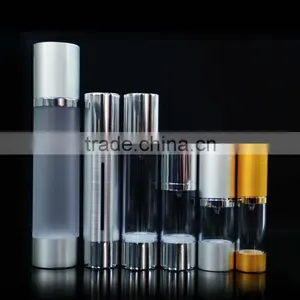 Aluminum Golden Color Hollow Out Airless Pump Bottle thumbnail-2