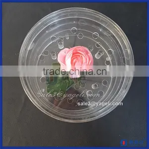 YAGELI-RF001 Fashion Custom 19pcs Rose Boxes, Round Acrylic Flower Box Rose Display Storage Round Box thumbnail-4