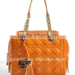 New Arrival! Quilted Satchel Bags Ladies Leather Handbags Fashion Designer 2012 thumbnail-1