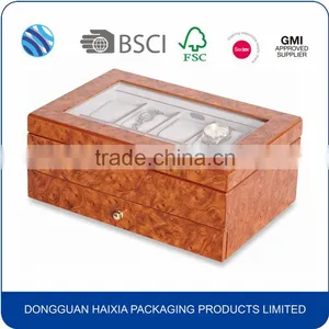 New Arrival Fashion Luxury Pretty Solid Wood Watch Gift Box thumbnail-1