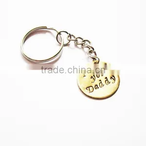 Custom i Love You Daddy Charm Personalized Keychain Stamped for Fathers thumbnail-1