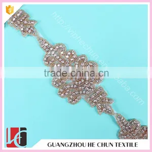 HC4752-1 Hechun Hot Fix Garments Fashion Beaded Lace Trim thumbnail-2