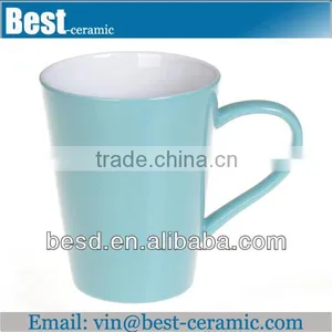 Light Blue Glazed Solid Color Ceramic Tea Cup thumbnail-1