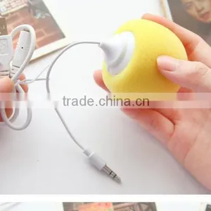 3.5mm Mini Portable Sponge Ball Speaker Balloon Mobile Audio Music Player thumbnail-2