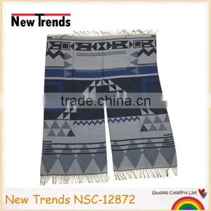 Hot Sale !! Fashion Aztec Imitate Cashmere Woven Pashmina Winter Cape thumbnail-1