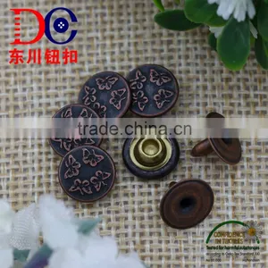 9mm Oeko-tex100 Antique Copper Metal Rivets for Leather Bags thumbnail-5