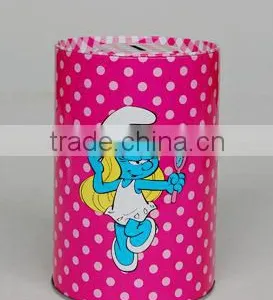 Lovely Cute High Quality Custom Children's Metal Tin Coin Bank thumbnail-2