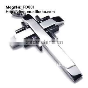 PD001 Big Cross Silver Religious Pendant Jewelry thumbnail-1