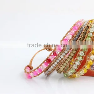 New Arrival Leather Chain Alloy Bracelet Multi-layer T Buckle Rope Woven Bracelet Fashion Men Women Jewelry Wholesale thumbnail-3