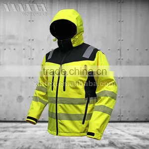 EN20471 High Visibility Hooded Softshell Jacket thumbnail-1