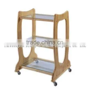 2016 Hot Sales OAK Trolley Cart ,Wooden Trolley Tray , Salon Trolley thumbnail-1