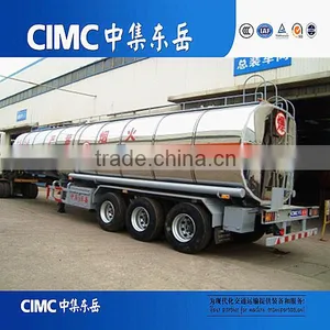 CIMC New Tri-axle 42000L Aluminum Alloy Oil Transport Fuel Tank Trailer thumbnail-1