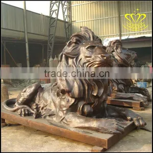 The Bronze Lion Animal Sculpture Wrought Brass Outdoor Urban Landscape Sculpture thumbnail-3