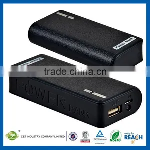 C&T Black REAL 5600 MAh Grade-A Battery Cell Power Bank With Multiple Adaptors for Mobile Phone thumbnail-1
