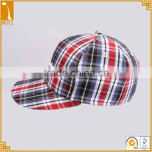 2016 New 6 Panels Flat Brim Plaids Custom Snapback Baseball Caps thumbnail-2