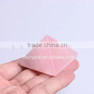 Natural Rose Pink Quartz Crystal Pyramid Healing Products for Wholesale thumbnail-4