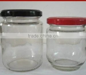 Round Shape Preserved Pickle Food Glass Jar With Metal Cover Cap thumbnail-1