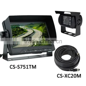 Hot Selling 7 Inch Bus Monitor With 2 AV Inputs and 4pin Camera Extension Cable thumbnail-1