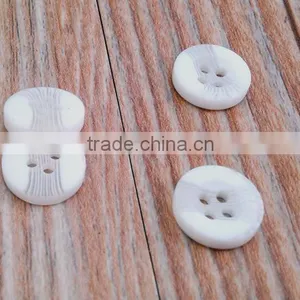 16L Basin-shaped Two Hole Pearl Resin Button thumbnail-1