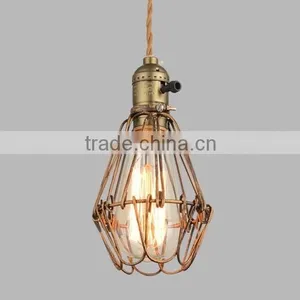 Antique Metal E27 Lamp Shade Iron Bird Cage Pendant Light thumbnail-4