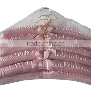 HH Brand Pure Color Stain Padded Hangers With Cotton Edge Piping Whole Sale 3ps Set or 5ps Set thumbnail-3