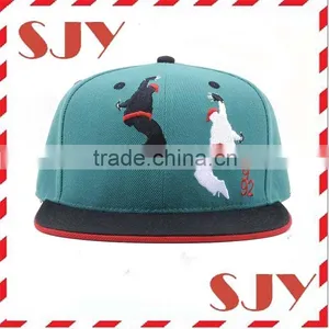 Wholesale Custom Embroidery Hip Hop Flat Bill Baseball Caps thumbnail-1
