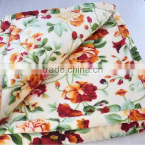 Double Face Printed Coral Fleece Fabric Blanket thumbnail-1