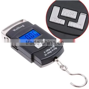 High Precision Mini Digital Hanging Luggage Scale Weighing Hand Scale 10kg/50kg thumbnail-2