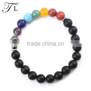 Natural Marble/Lava /Tiger Eye/ Onyx Stone Bracelet Dull Polish Stone Bracelet thumbnail-1