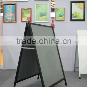 New LH2-7 Black Steel Square Pipe and Grey Pvc Hollow Plates,double Side A-board,poster Board and Poster Stand thumbnail-1