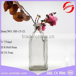 700ml Square Beautiful Aroma Reed Diffuser Glass Bottle thumbnail-1