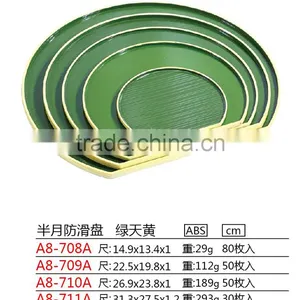 Fancy Delicate Semicircular Food Serving Tray for Hotel, Restaurant thumbnail-2