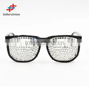 2017 Hottest Sale No.1 Yiwu Export Commission Agent Newest Design Silver Diamante Eye Glasses thumbnail-1