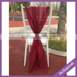 95cm Organza Red Chair Sashes Wedding Chair Decoration thumbnail-3