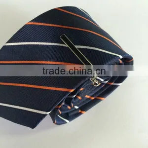 Men's Whiteorange
avy 100% Silk Tie With Diagonal Strip Design thumbnail-1