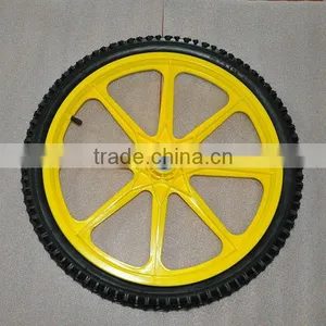 China Supplier 16 to 20 Inch Pneumatic Plastic Spokewheel Bicycle Trailer Wheel thumbnail-1