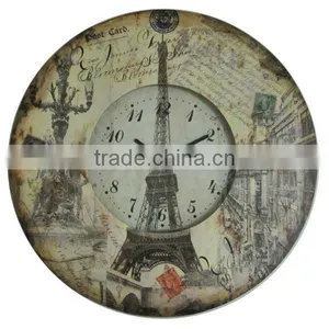 Vintage Decorative MDF Wall Clock Wooden Wall Clock Wholesale thumbnail-1