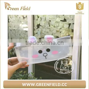 Custom Clear Pvc Zipper Bag Pencil Case Cute Animal thumbnail-2
